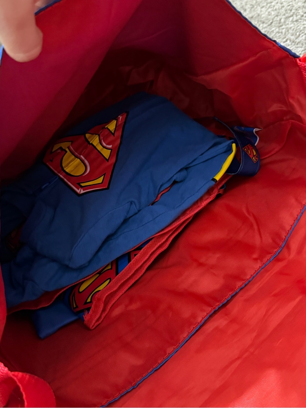 DC Comics Superman Dads Diaper Bag - FULL OF ITEMS